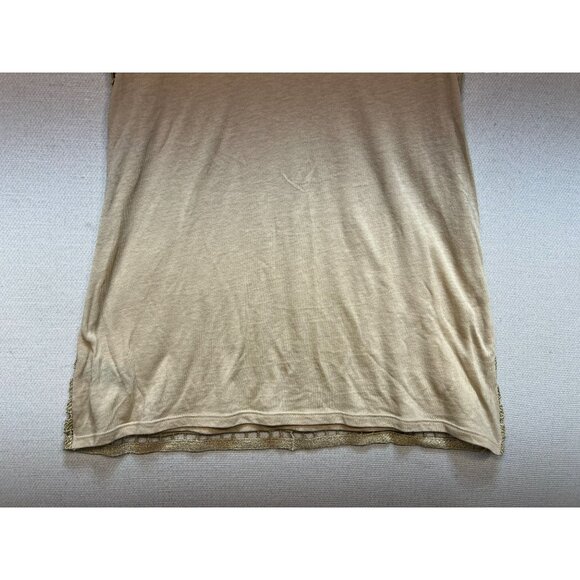 Express Women's Y2K Metallic Crochet Tank Top Sleeveless Stretch Size XS Gold - Picture 11 of 11